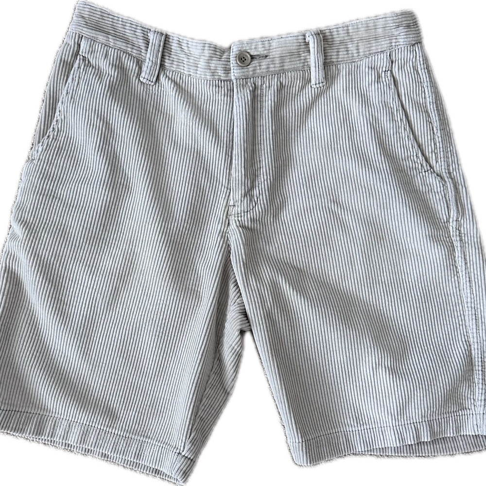 Quiksilver Cream color Corduroy Knee-Length Cotton Shorts